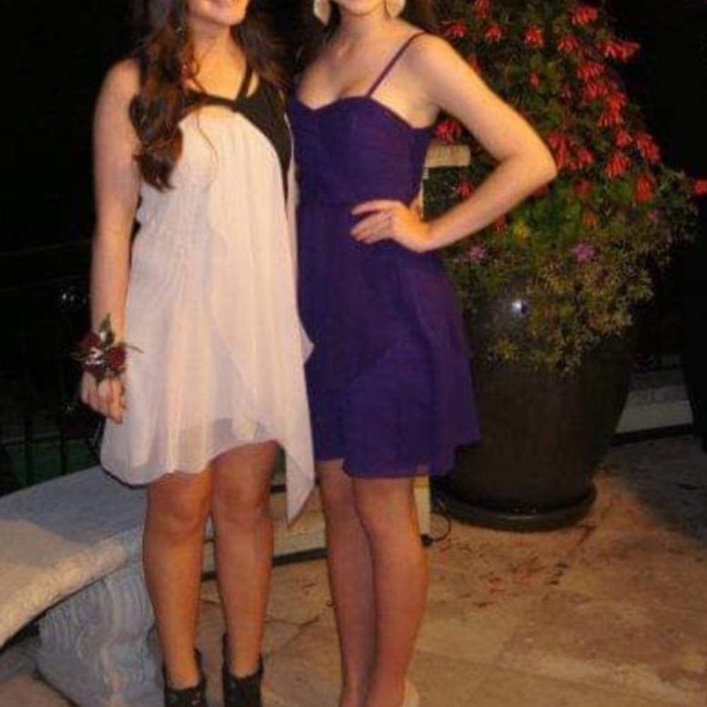 Sweetheart neckline royal purple dress